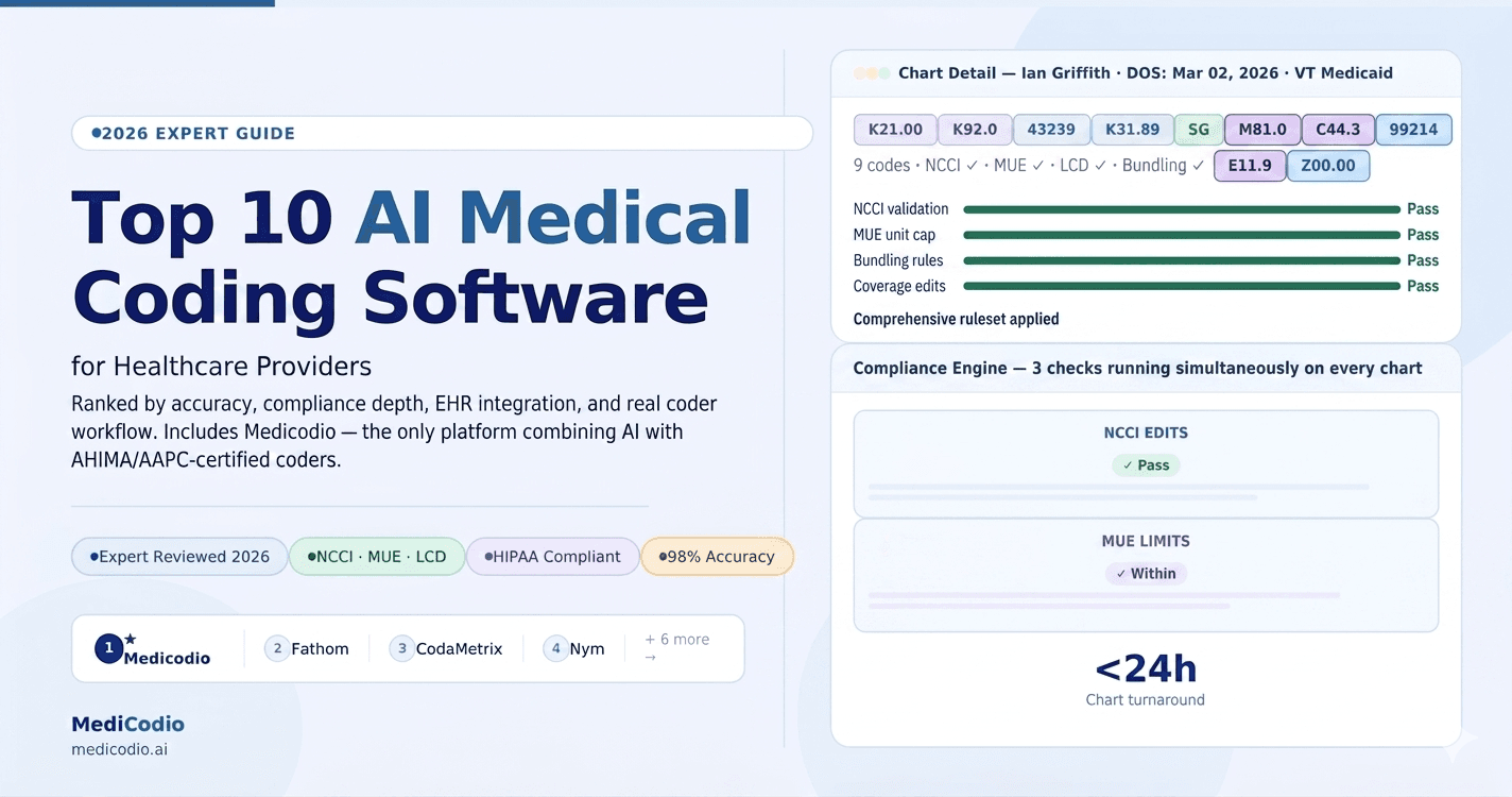 Top 10 AI Medical Coding Software for Healthcare Providers